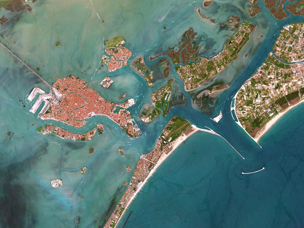 Laguna di Venezia vista dall'alto